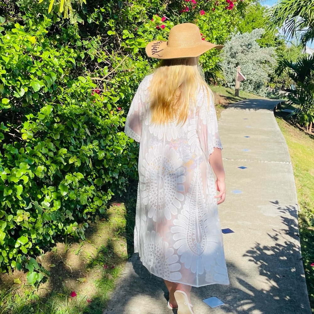 REBELLION lace swim coverup